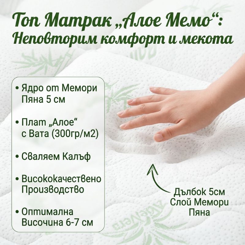 Топ матрак Алое Мемо